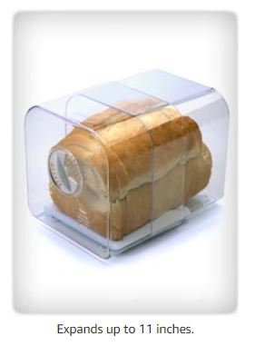 Expandable Bread Keeper with Adjustable Air Vent  伸縮麵包存放箱連砧板