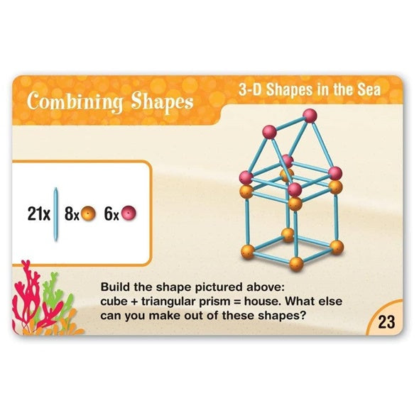 Learning Resources | Dive into Shapes Geometric Shapes Building Set | 3D Shape