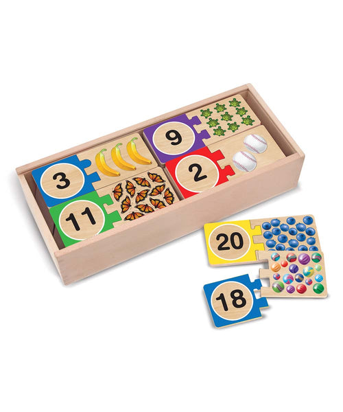 Self-Correcting Number Wood Puzzle Set 數字木併圖