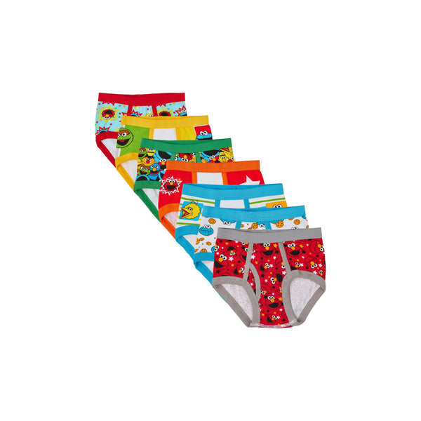 Sesame Street Toddler Boys Brief Underwear, 7-Pack (size: 2T-3T) 芝麻街男童內褲, 七件裝
