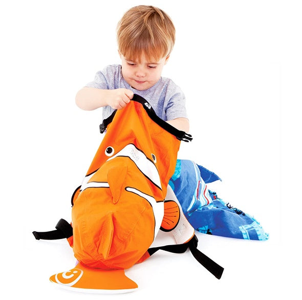 Water-Resistant Swim & Gym Bag – PaddlePak Chuckles ClownFish (Orange) 小丑魚防水背包