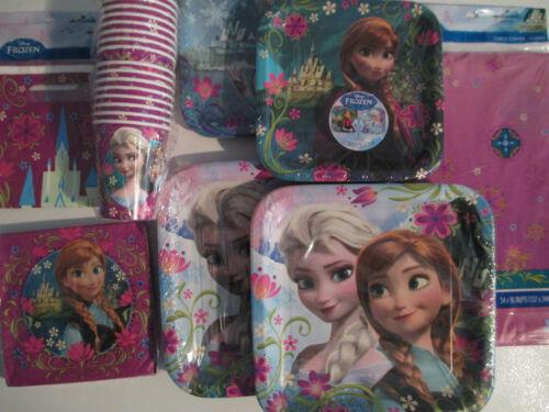 【Clearance Sale】FROZEN Disney Birthday Party Supply SUPER Kit with Balloons & More ! 冰雪奇緣(16人)派對紙杯碟全套