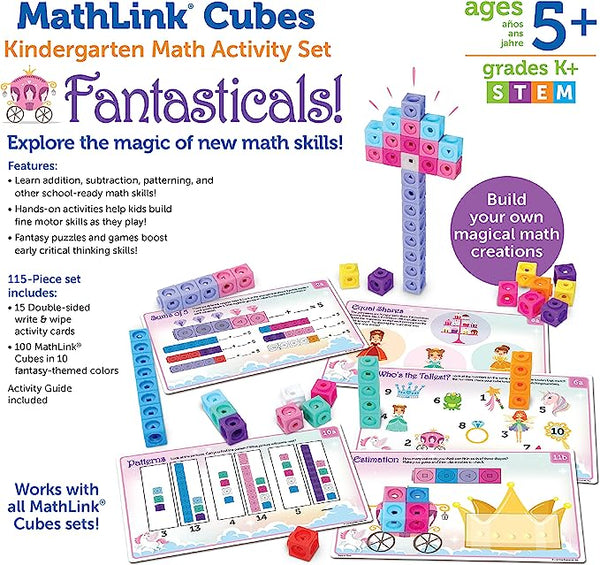 【Pre-order 預訂】MathLink Cubes Kindergarten Math Activity Set: Fantasticals!
