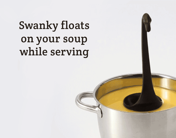 Swanky Floating Ladle 浮游天鵝湯勺, 玩味實用兼備