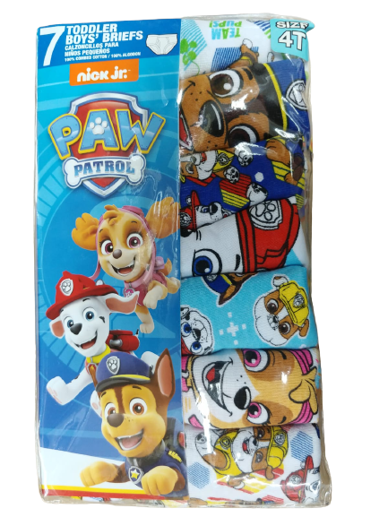 TODDLER SIZE 4T NICKELODEAN PAW PATROL BRIEFS--3 PAIR--NEW W/O