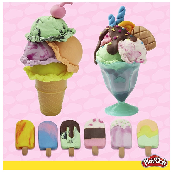 Play-Doh | Bulk Ice Cream Colors 13-Pack, Eco-Pack | Fine Motor Skills