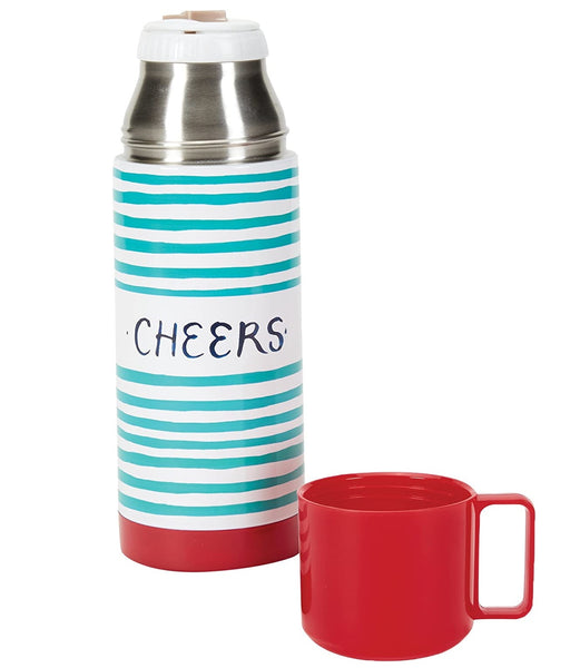C.R. Gibson Cheers Stainless Steel Thermos, 13.5 oz / 400ml