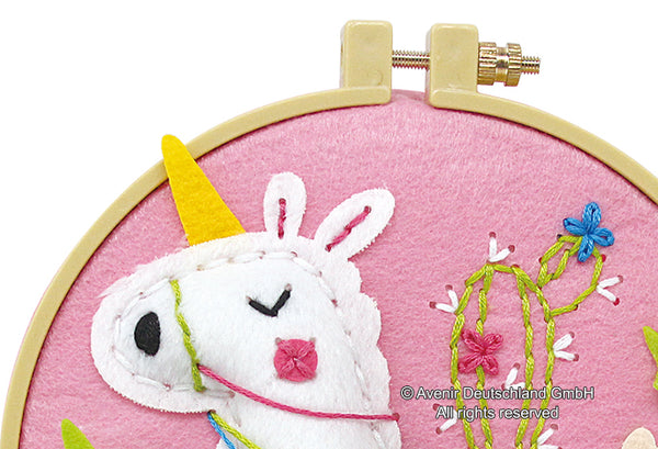 Avenir DIY Sewing Embroidery Hoop - Llama 繡花環刺繡入門套裝, 羊駝