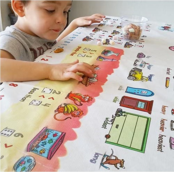 Children's Tablecloth, Mostly Math, Pre-k and kindergarten level 多用途數學檯布