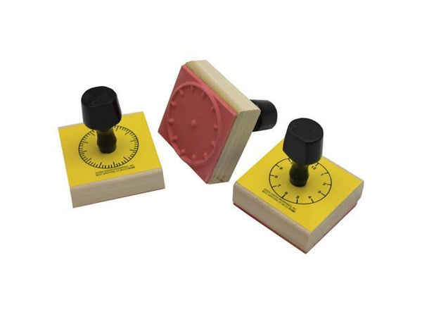 Three Clock Faces Stamps Set, Montessori ⏰ 木製時鐘印章一套三款組合, 趣味自由DIY練習