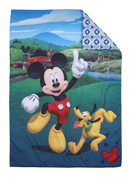 Disney Mickey Mouse 4 Piece Toddler Bedding Set 米奇高飛 床枕套裝四件套, 被仔/床笠/床單/枕袋