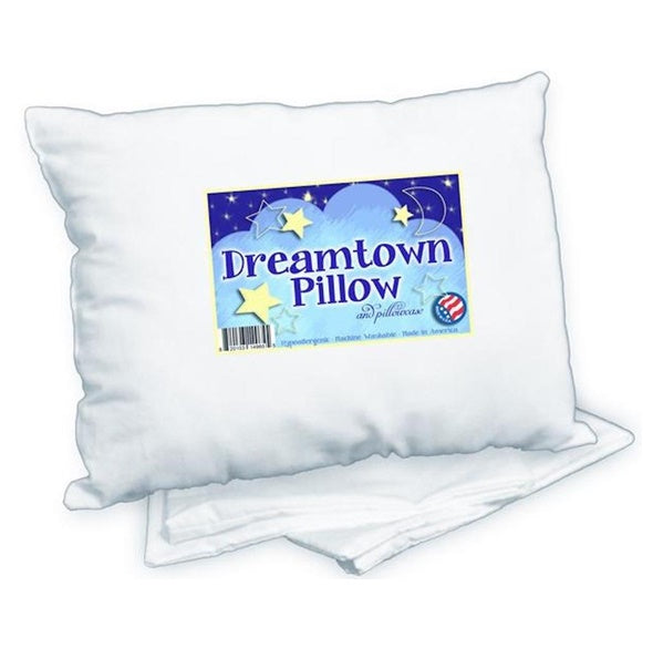 Dreamtown Kids Toddler Pillow with Pillowcase 14x19 White 小童優質枕頭送原裝抗敏枕袋, 純白