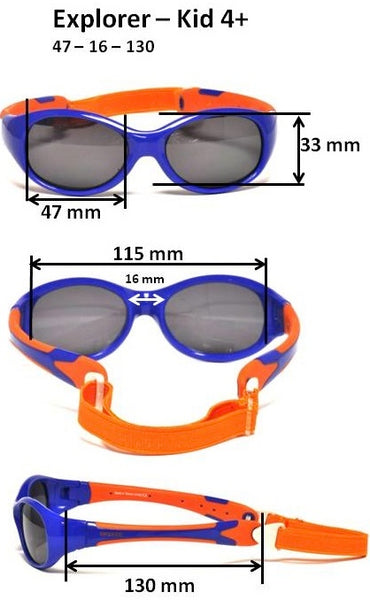 Explorer Polarized Sunglasses for Kids - Ages 4+, Unbreakable, 100% UVA UVB Protection 得獎兒童太陽偏光鏡眼鏡