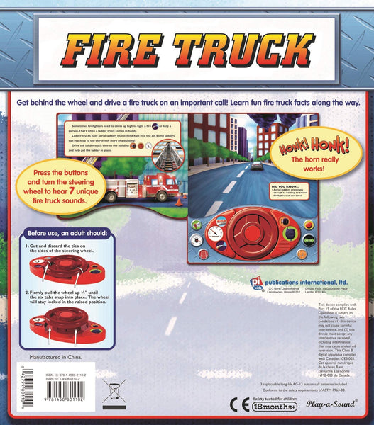 Fire Truck Sound Book with Interactive Steering Wheel 