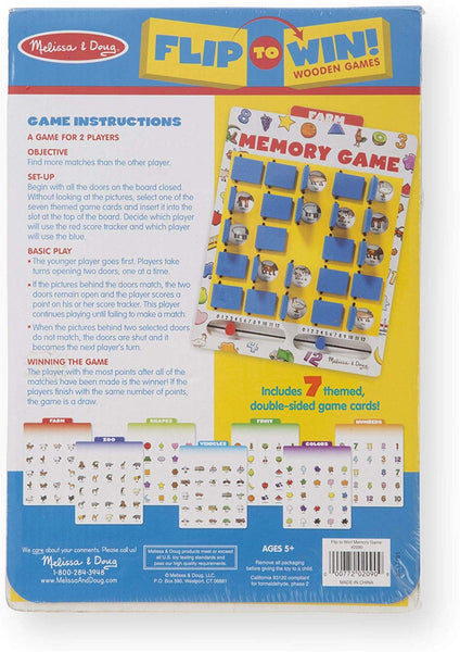 Flip to Win Memory Game, Age 3+ 記憶訓練配對遊戲板 (防遺失設計)
