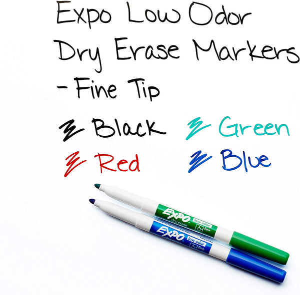 Low-Odor Dry Erase Set 安全無毒無味(幼)白板筆一盒五支筆, 白板刷, 清潔噴霧 *超值套裝!