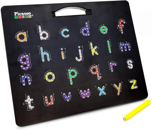 2-in-1 Double Sided Magnetic Alphabet Board 🧲 點連點磁珠畫板, 雙面兩用, 大/細楷寫字練習
