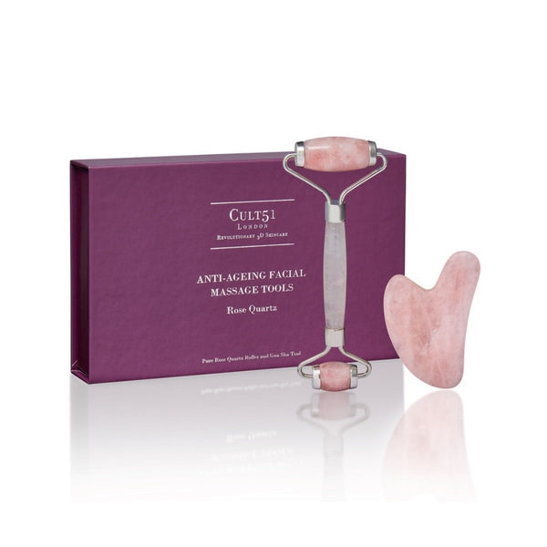 CULT51 Rose Quartz Anti-Ageing Facial Massage Tools 