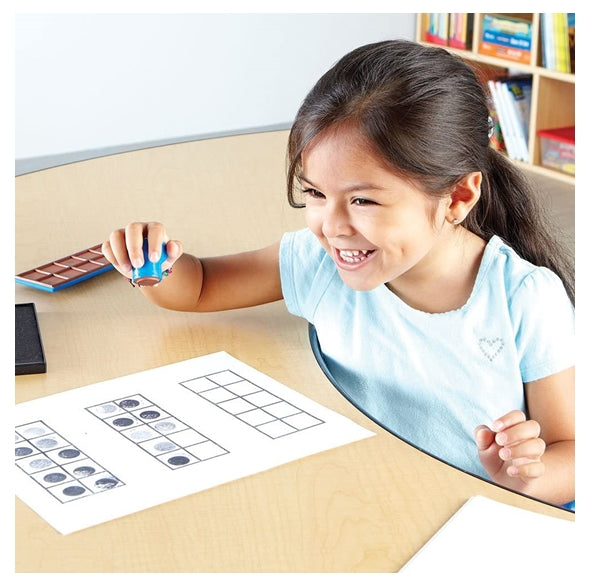 Learning Resources | 2 in 1 Ten Frame Stamp, Classroom Math Visuals Stamps