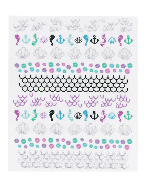 Mermaid Nail Stickers 118-piece set