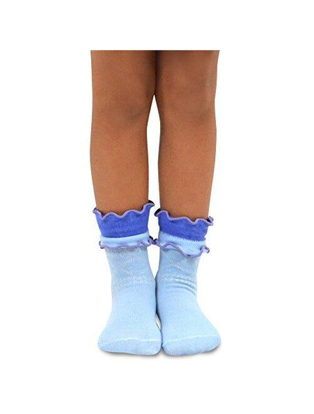 【Last One!】Naartjie Girls Cotton Double Ruffle Crew Socks 6 Pair Pack