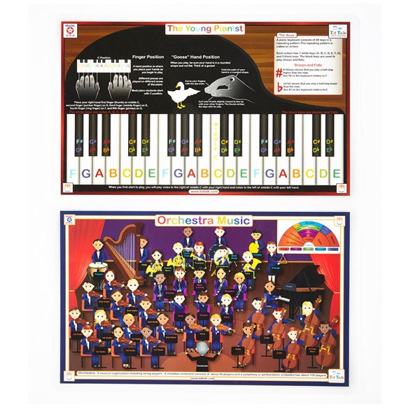 Orchestra & Young Pianist Activity Place Mat Set