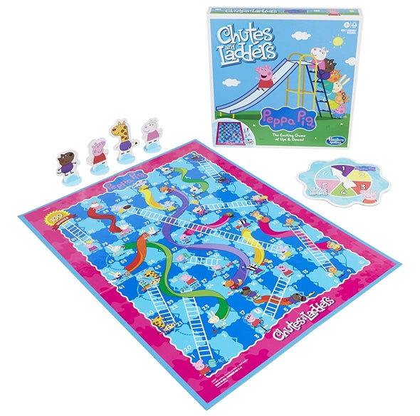 Peppa Pig Chutes and Ladders Counting Game 🐷 粉紅小豬爬樓梯瀡滑梯, 桌上遊戲 🎢 三歲幼兒合玩!