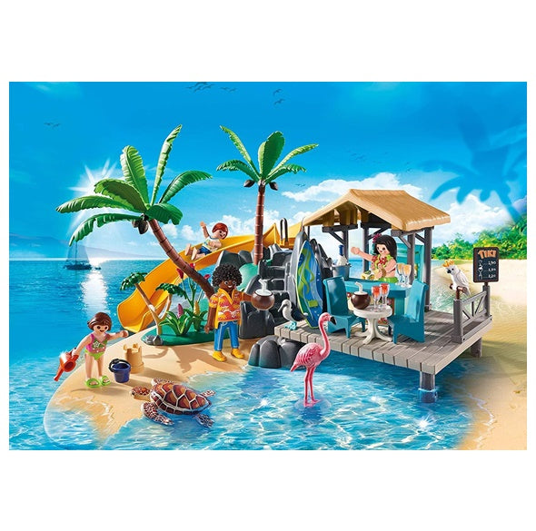 Playmobil Island Juice Bar 🌈🌴🏖️120 件小島渡假套裝, 角色扮演遊戲