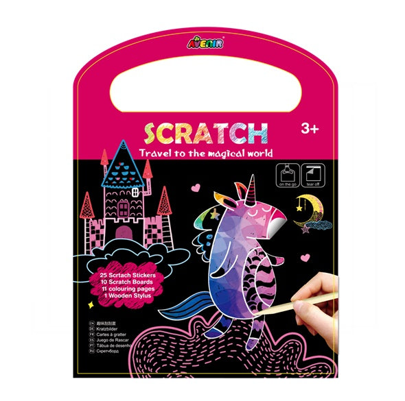 3 in 1 Scratch Book - Travel to the magial world / Adventure