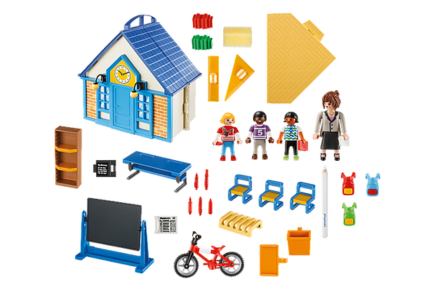 Playmobil Take Along School House 🏫 學校教室連收納箱 68件拼砌套裝, 角色扮演遊戲