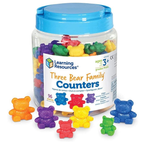 Learning Resources | Three Bear Family Rainbow Counters - Set of 96