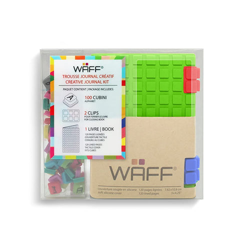 Silicone Cover & Cube Tiles Notebook / Journal Combo (Pocket Size) 矽膠拼字外套連日記手帳套裝 (便攜版) 　