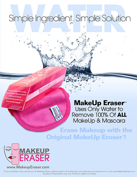 Watermelon MakeUp Eraser & Pouch💧清水卸妝毛巾連防水收納拉鏈袋 💄 - 西瓜款, 超快卸防曬