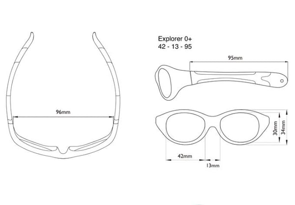 Explorer Polarized Sunglasses for Babies - Ages 0-2, Unbrekabale, 100% UVA UVB Protection 得獎BB太陽偏光鏡眼鏡