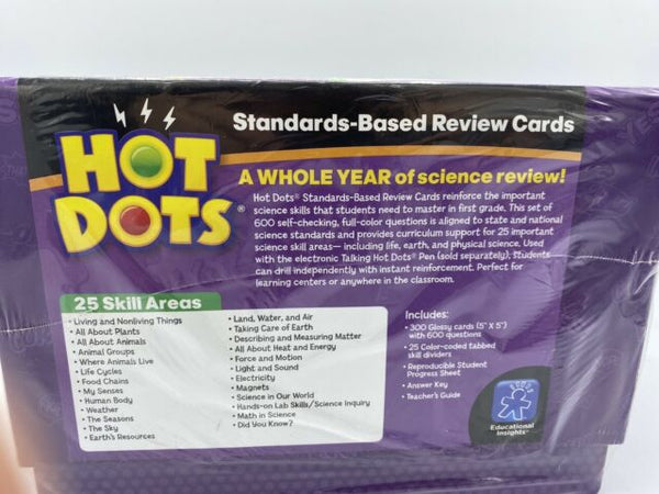 Hot Dots Science Standards-Based Review Cards - Grade 1 科學知識選擇題練習卡 - 初小程度, 可加購互動答案筆