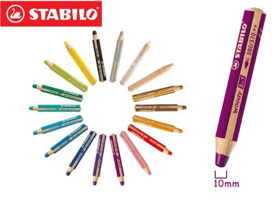 Stabilo Woody Coloring Pencils with Sharpener - Pack of 10| Stabilo 2021系列| Once Upon A Babe 香港