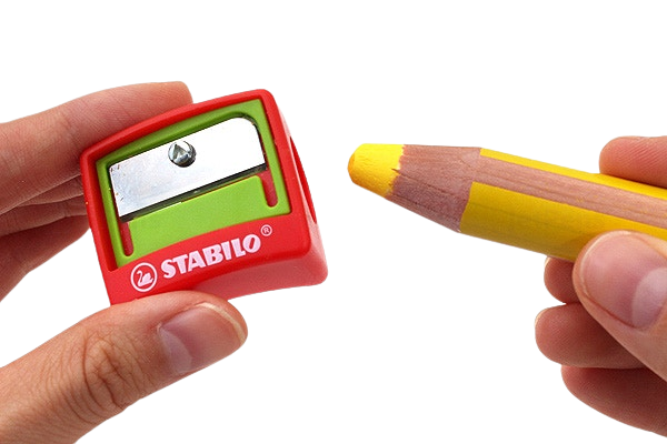 Woody 3-in-1 Colored Pencils Sharpener, Red 防折斷 3 合 1 顏色筆筆刨, 紅色